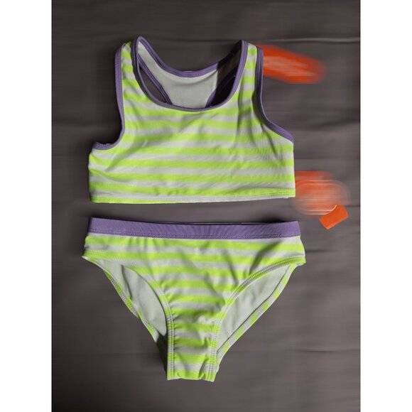 NWT Girls 2-Piece Bikini Swimsuit Set – Size Medium 7-8 - UPF 50+ Sun Protection - Picture 2 of 3